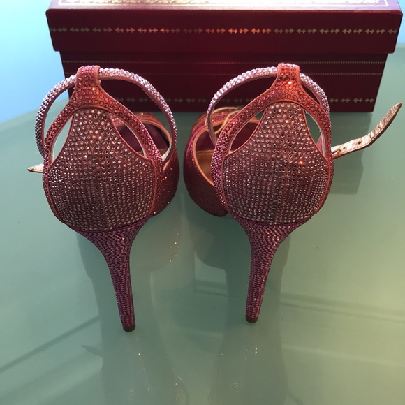 Rene caovilla Sandals size 40 pink orange Crystals - Picture 6 of 9